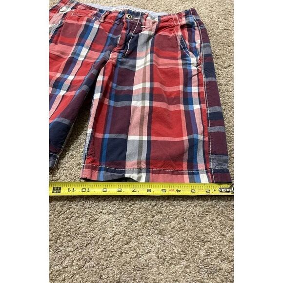 American Eagle Men's Size 30 Classic Red Plaid Shorts - Picture 4 of 11